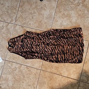 Vintage Lillie Rubin Silk Sequined Dress